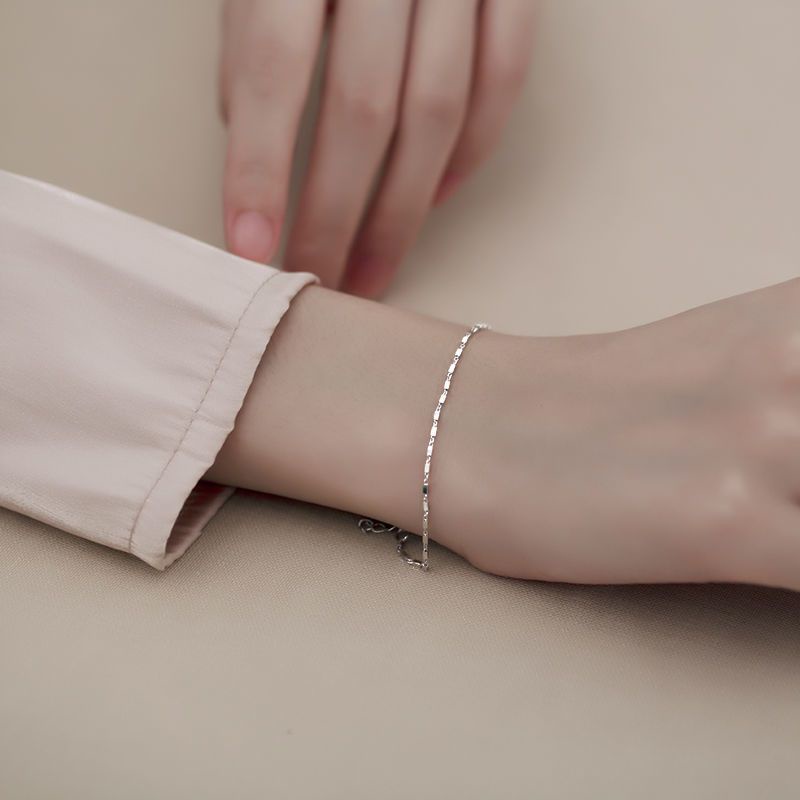 Vòng Tay Bạc 925 Cao Cấp Không Phai Màu Phong Cách Nhật Bản Sang Trọng Cho Nữ