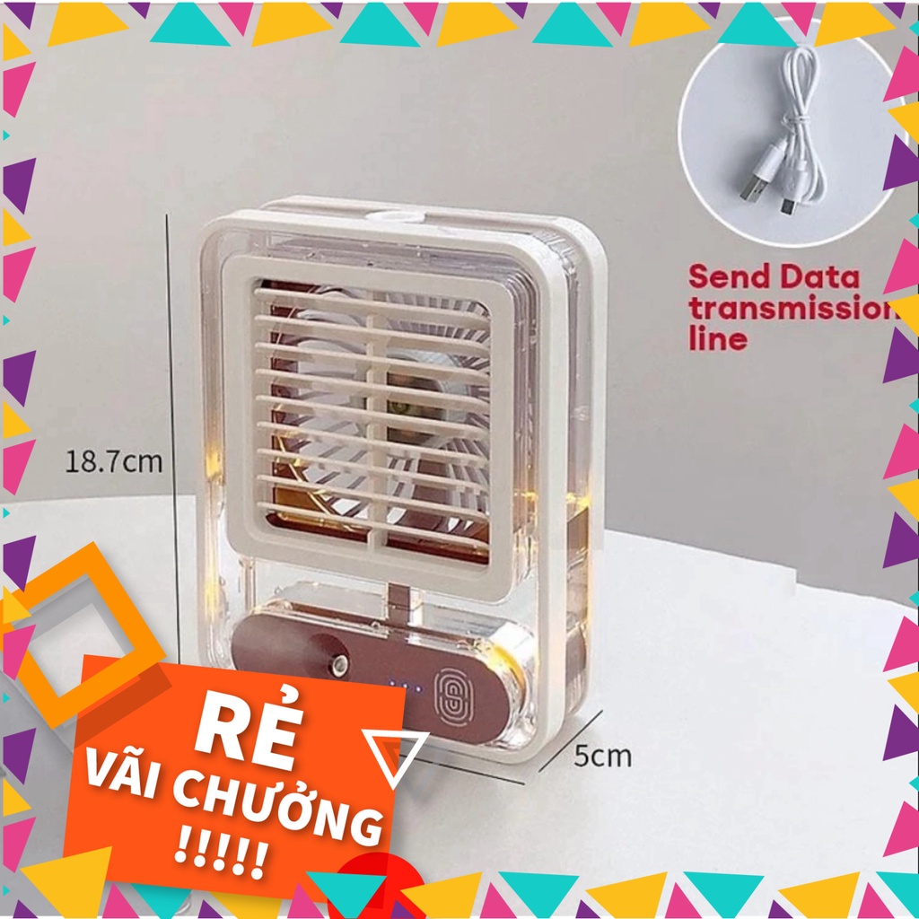 QUẠT HƠI NƯỚC MINI TÍCH ĐIỆN KIÊM ĐÈN NGỦ
