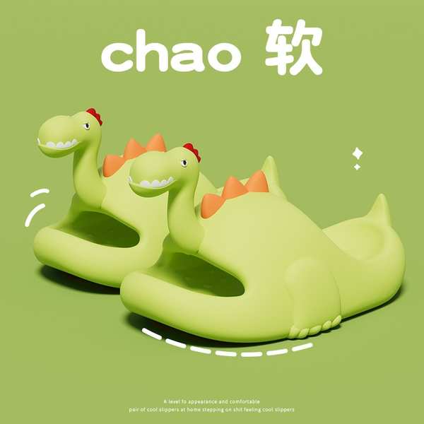 Dép bánh mì khủng long dép nữ mùa hè phim hoạt hình dễ thương