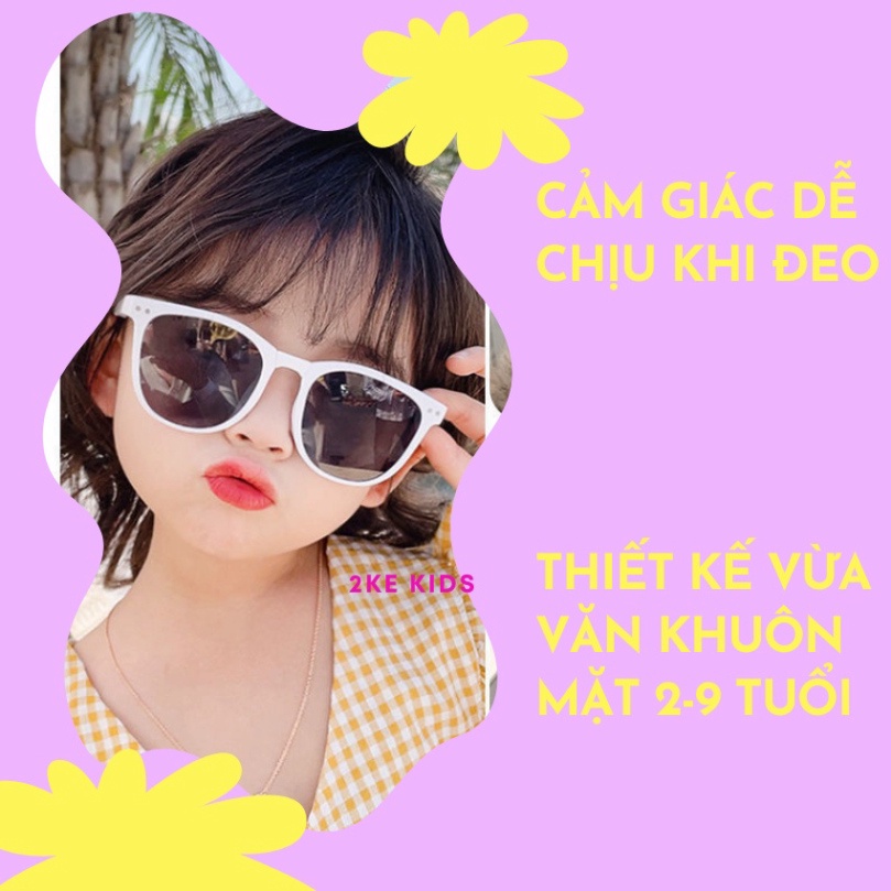 Mắt kính cho bé - kính râm gấp gọn tiện lợi cho bé đi chơi làm phụ kiện chụp ảnh kiểu dáng hàn quốc, Kính Chống Tia UV