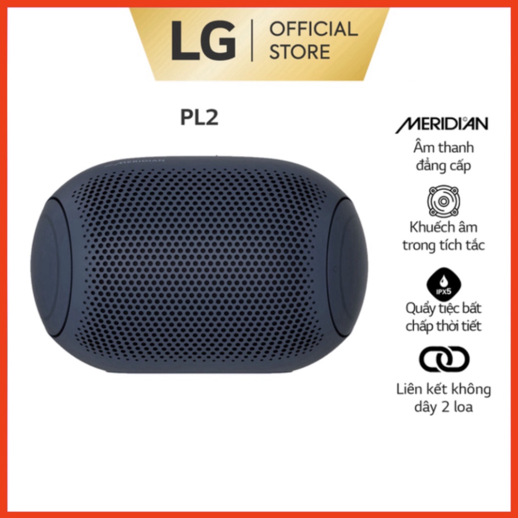 Loa Bluetooth Di Động LG Xboomgo PL2 - Hàng Chính Hãng - Màu Xanh Đen - giảm giá cực sâu