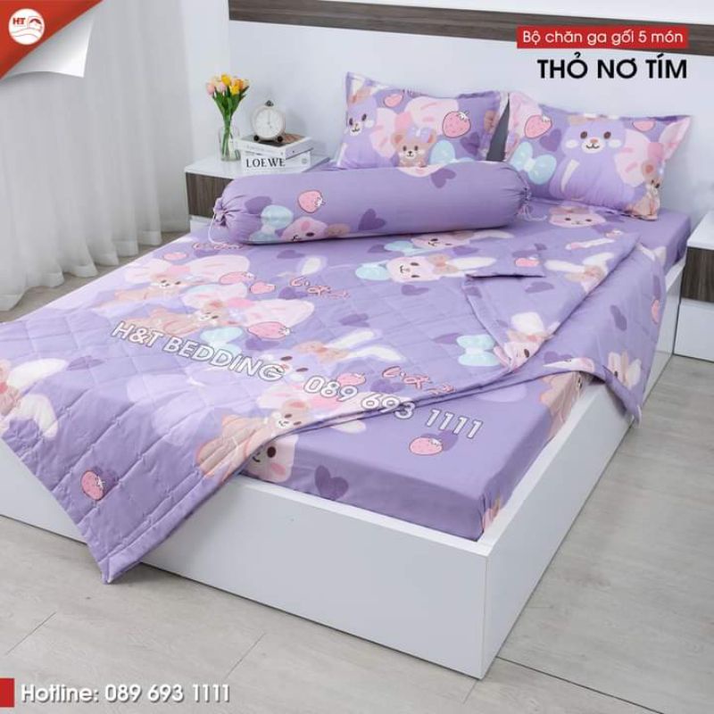 Sét chăn ga gối hè 5 món