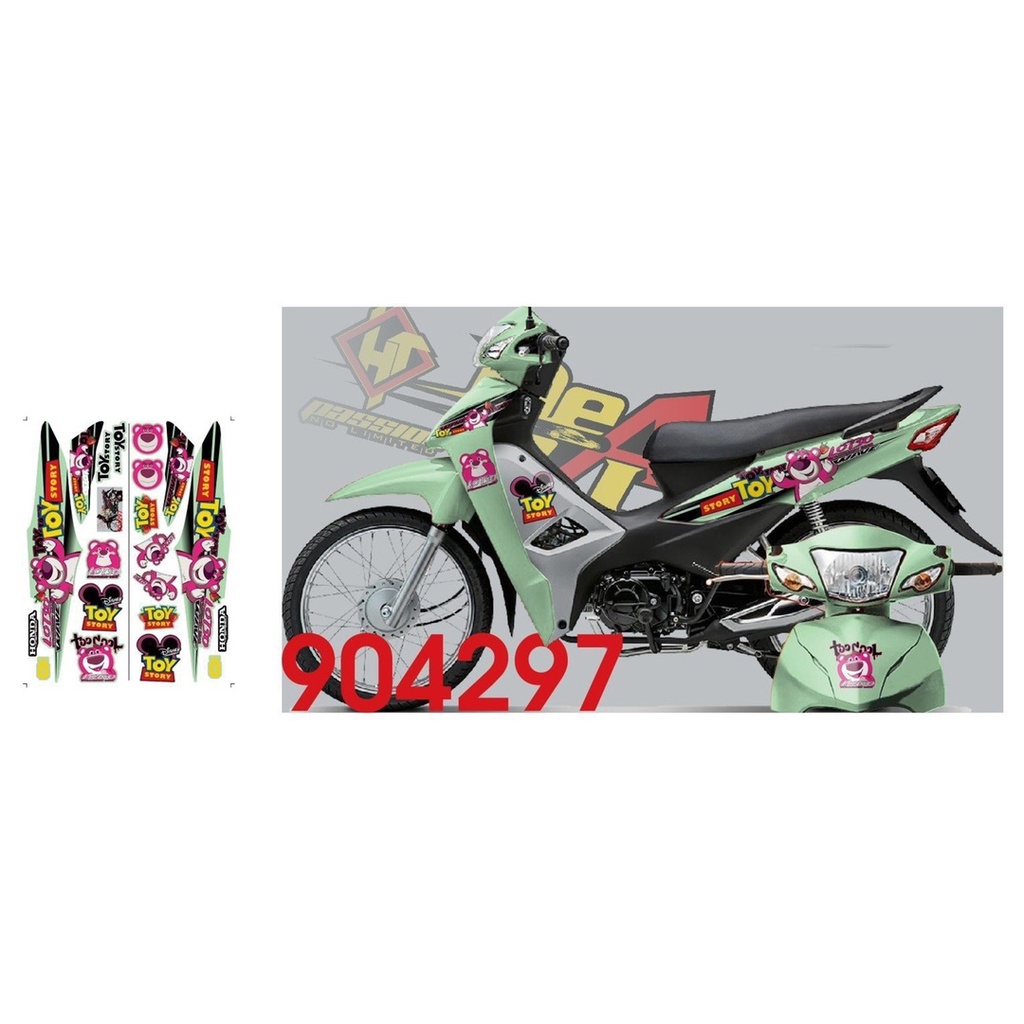 TEM RỜI WAVE 50-100-110 GẤU DÂU - TEM CAO CẤP CHỐNG THÁM NƯỚC