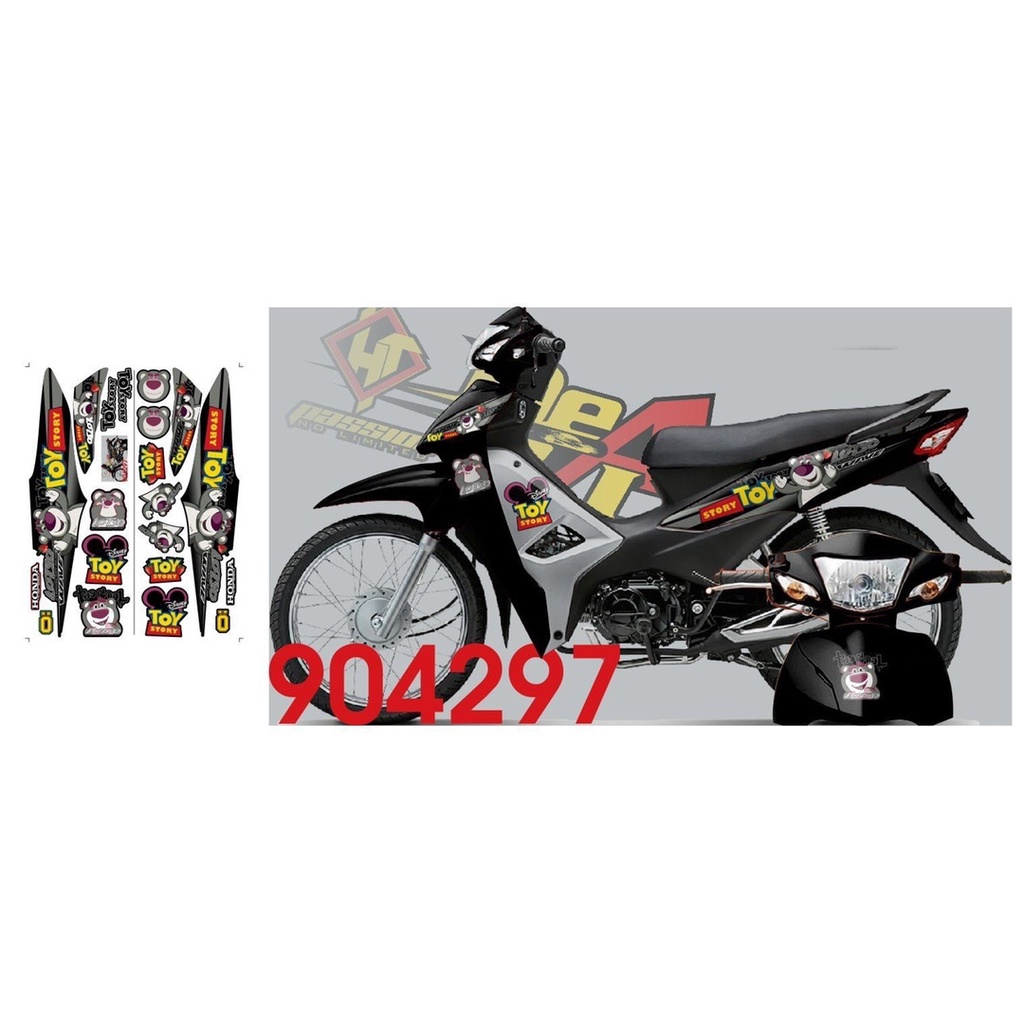 TEM RỜI WAVE 50-100-110 GẤU DÂU - TEM CAO CẤP CHỐNG THÁM NƯỚC