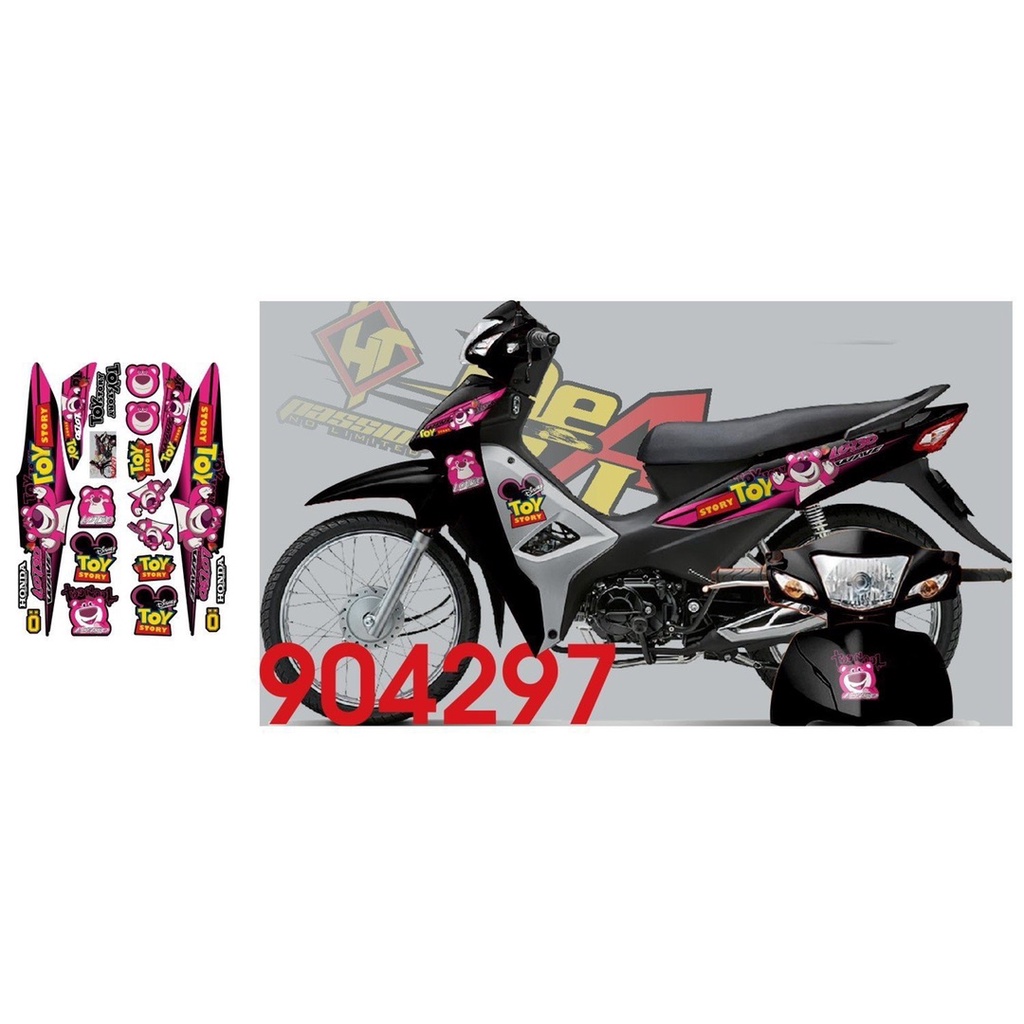 TEM RỜI WAVE 50-100-110 GẤU DÂU - TEM CAO CẤP CHỐNG THÁM NƯỚC