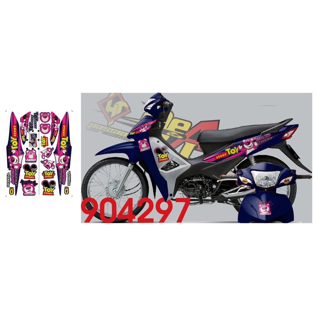 TEM RỜI WAVE 50-100-110 GẤU DÂU - TEM CAO CẤP CHỐNG THÁM NƯỚC