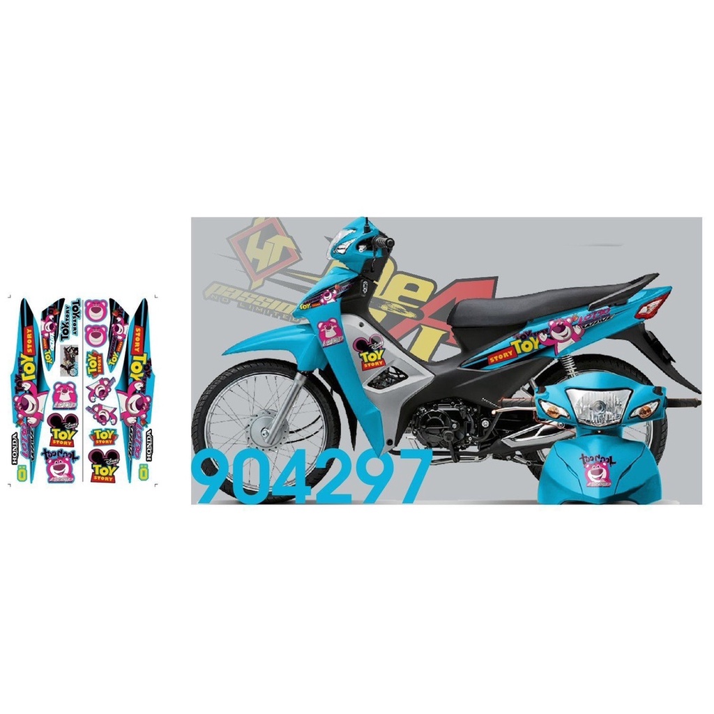 TEM RỜI WAVE 50-100-110 GẤU DÂU - TEM CAO CẤP CHỐNG THÁM NƯỚC