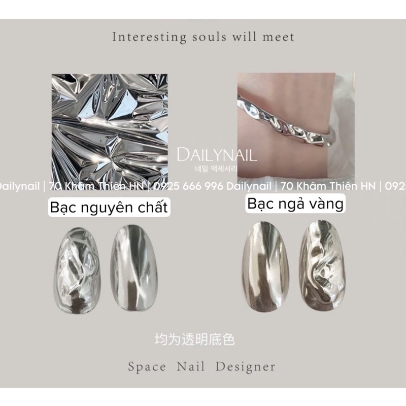 Tráng gương trắng ánh trai & bạc tone HOT