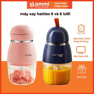 CHÍNH HÃNG:Máy xay ăn dặm cho bé Hattiecs 6 lưỡi dao/8 lưỡi dung tích 0,3L máy xay hattiecs xay đồ ăn dặm cho bé Zammi m