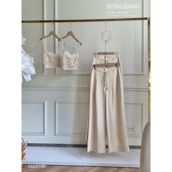 SET ÁO 2 DÂY REN CROPTOP MIX QUẦN SUÔNG ĐI BIỂN SIÊU XINH