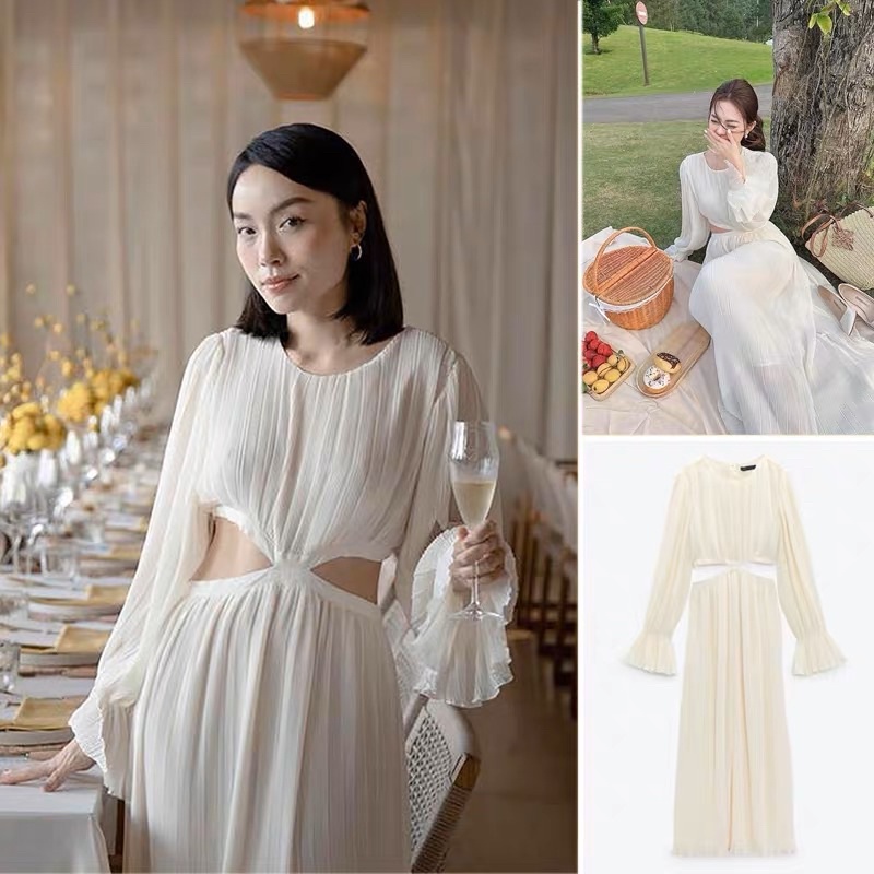 ORDER 🍬 ZR đầm voal trắng khoét eo