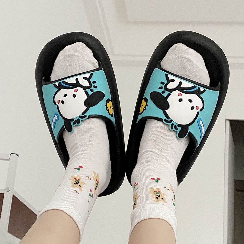 Dép Đi Trong Nhà Đế Dày Mềm Mại Thoải Mái Chống Trượt In Hình Cún Dễ Thương Thời Trang Mùa Hè Cho Học Sinh