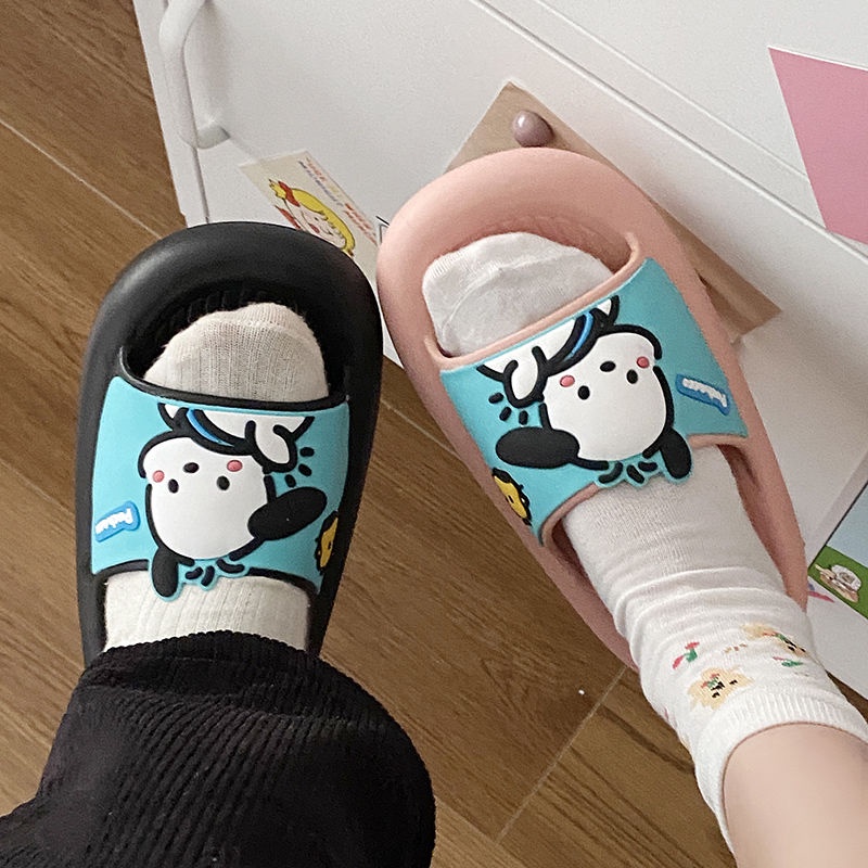 Dép Đi Trong Nhà Đế Dày Mềm Mại Thoải Mái Chống Trượt In Hình Cún Dễ Thương Thời Trang Mùa Hè Cho Học Sinh