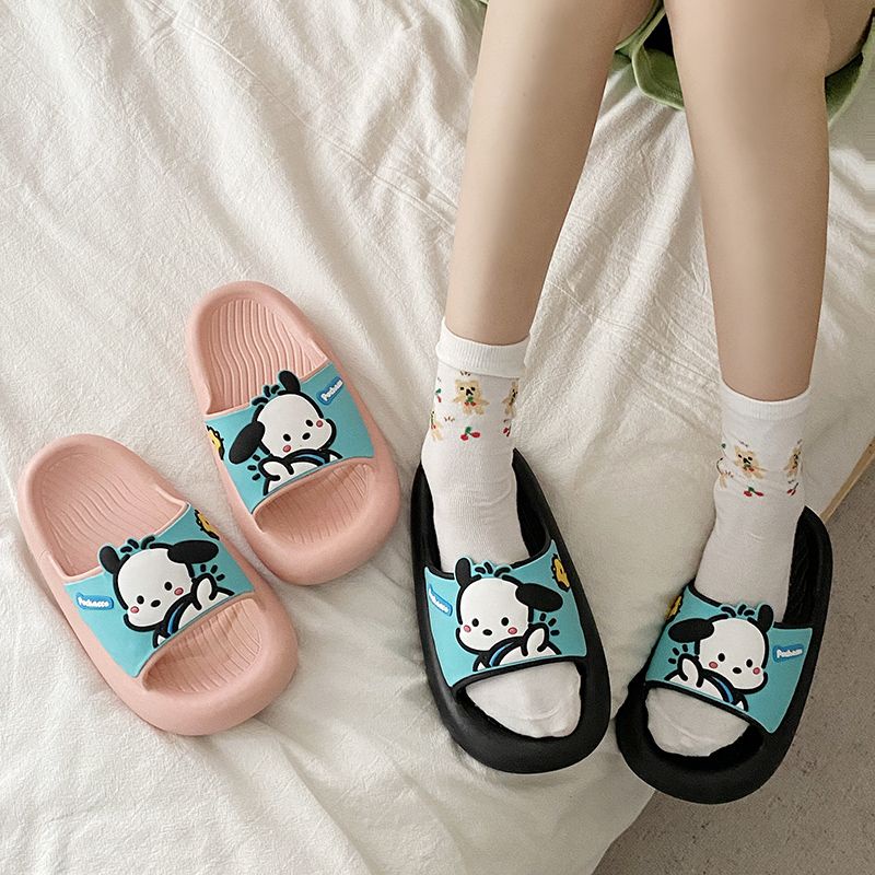 Dép Đi Trong Nhà Đế Dày Mềm Mại Thoải Mái Chống Trượt In Hình Cún Dễ Thương Thời Trang Mùa Hè Cho Học Sinh