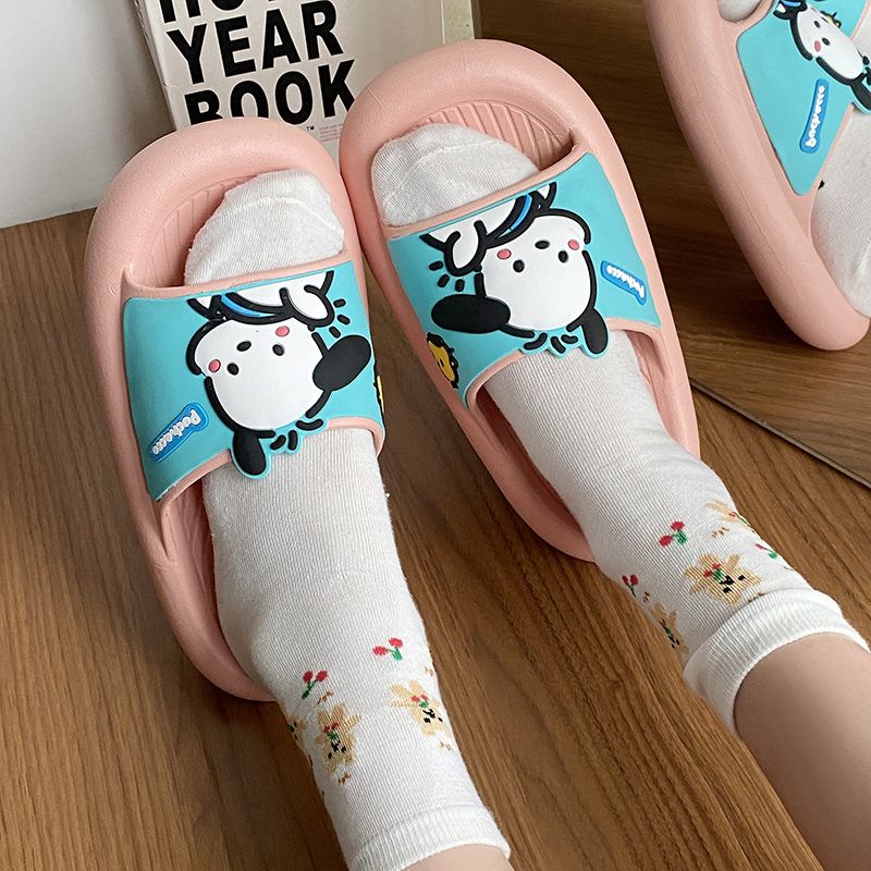 Dép Đi Trong Nhà Đế Dày Mềm Mại Thoải Mái Chống Trượt In Hình Cún Dễ Thương Thời Trang Mùa Hè Cho Học Sinh