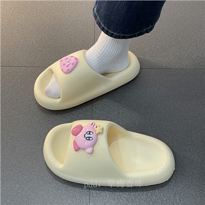 Dép Quai Ngang Đế Dày Chống Trượt Họa Tiết Ngôi Sao Kirby Dễ Thương Thời Trang Mùa Hè Cho Nữ