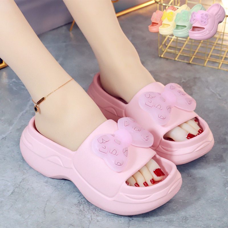 Dép nữ thời trang hot mùa hè mẫu mới ngọt ngào nơ bướm