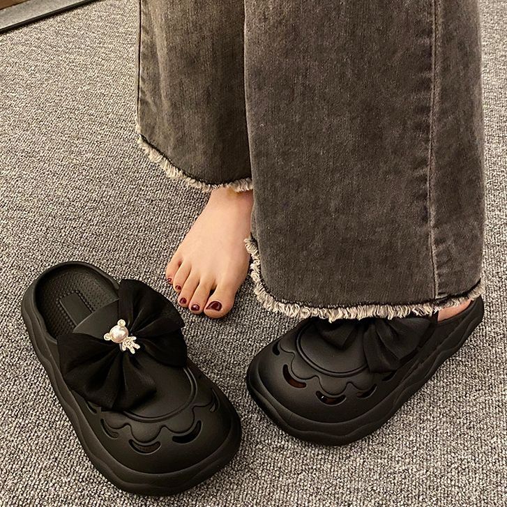 Dép Quai Ngang Đế Mềm Dày Dặn Phong Cách Hàn Quốc Thời Trang Mùa Hè Xinh Xắn Cho Nữ