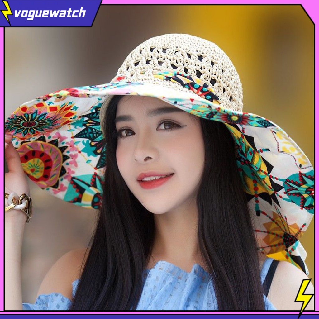 Mũ Rơm Vành Rộng Mềm Mại Thời Trang Mùa Hè