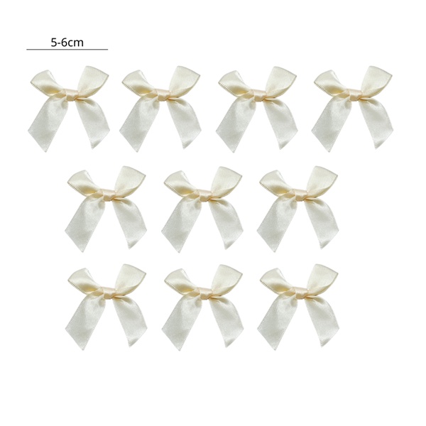 SP070636 SET 10 Nơ lụa 2CM màu BE
