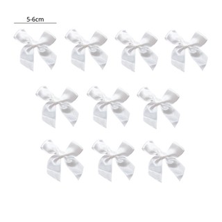 Sp070633 set 10 nơ lụa 2cm màu trắng