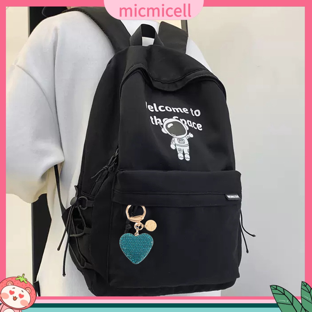 MICMICELL| Móc Khóa Hình Trái Tim Đính Đá Thời Trang Cho Nam Và Nữ