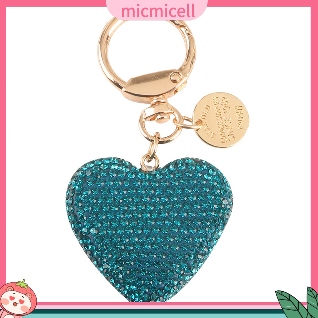 MICMICELL| Móc Khóa Hình Trái Tim Đính Đá Thời Trang Cho Nam Và Nữ