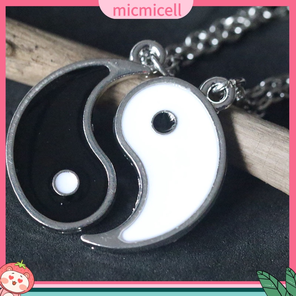 MICMICELL| Bộ 2 Dây Chuyền Mặt Hình Tai Chi Truyền Thống Thời Trang Cho Cặp Đôi