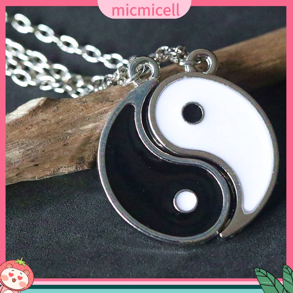 MICMICELL| Bộ 2 Dây Chuyền Mặt Hình Tai Chi Truyền Thống Thời Trang Cho Cặp Đôi