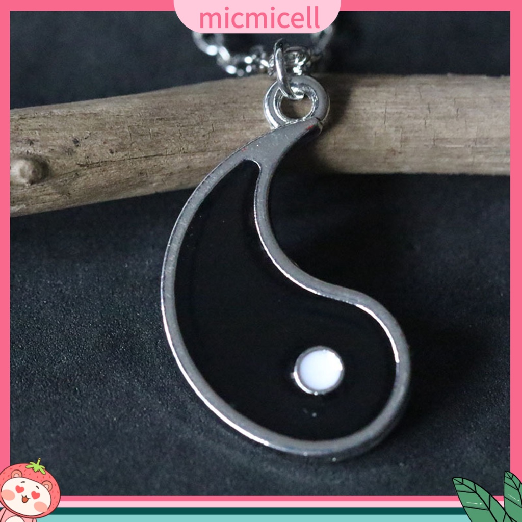 MICMICELL| Bộ 2 Dây Chuyền Mặt Hình Tai Chi Truyền Thống Thời Trang Cho Cặp Đôi