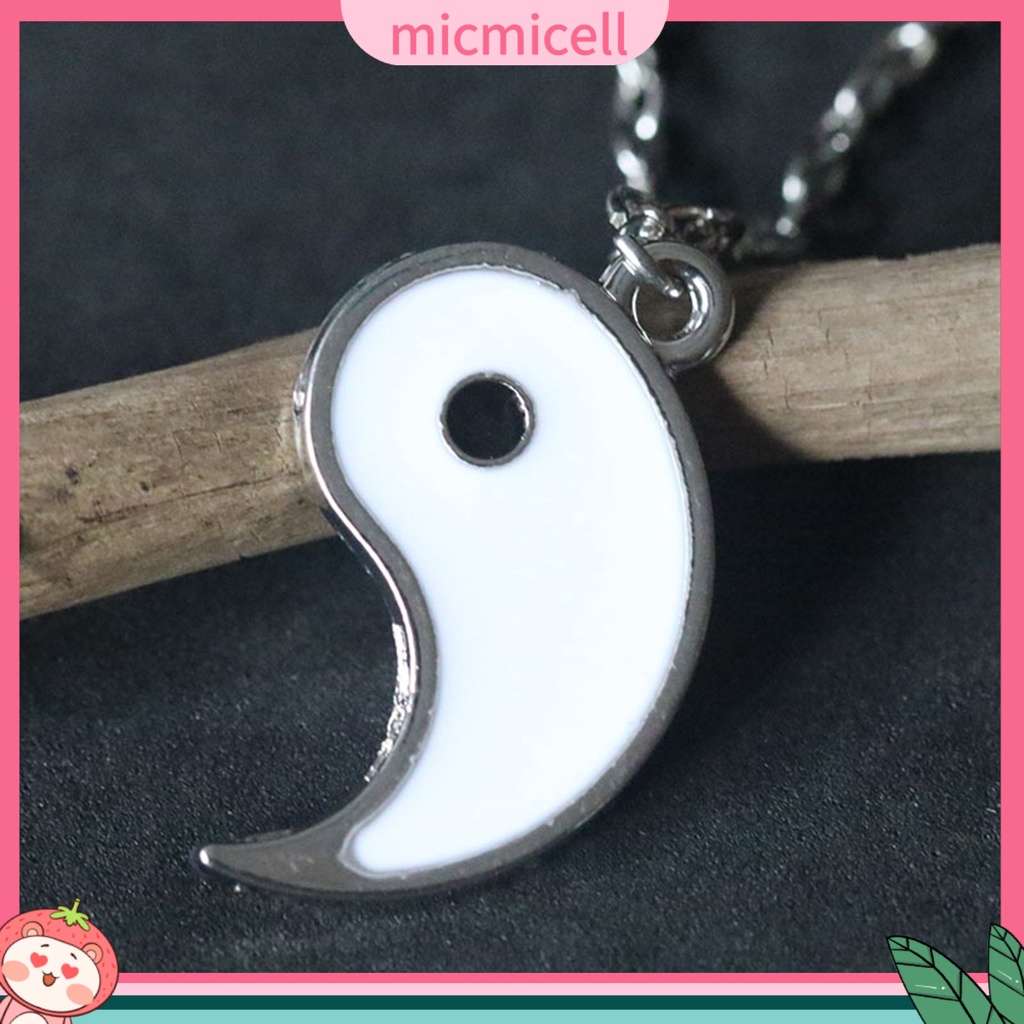 MICMICELL| Bộ 2 Dây Chuyền Mặt Hình Tai Chi Truyền Thống Thời Trang Cho Cặp Đôi