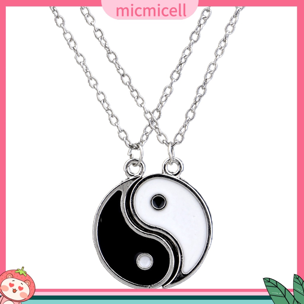 MICMICELL| Bộ 2 Dây Chuyền Mặt Hình Tai Chi Truyền Thống Thời Trang Cho Cặp Đôi
