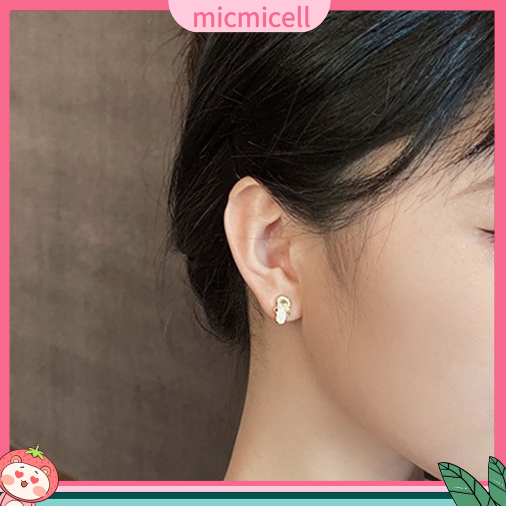 MICMICELL| Đôi Bông Tai Hình Chiếc Dép Bằng Hợp Kim Dễ Thương Dành Cho Nữ