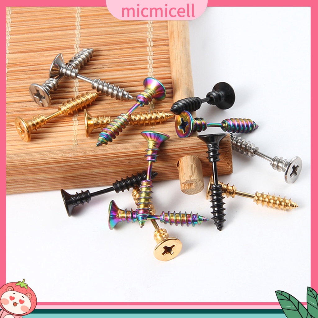 MICMICELL| Đôi khuyên tai hình ốc vít vui nhộn thời trang cho nữ