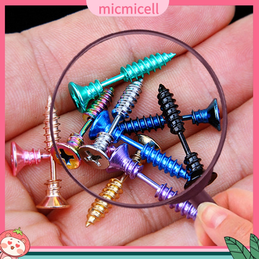 MICMICELL| Đôi khuyên tai hình ốc vít vui nhộn thời trang cho nữ