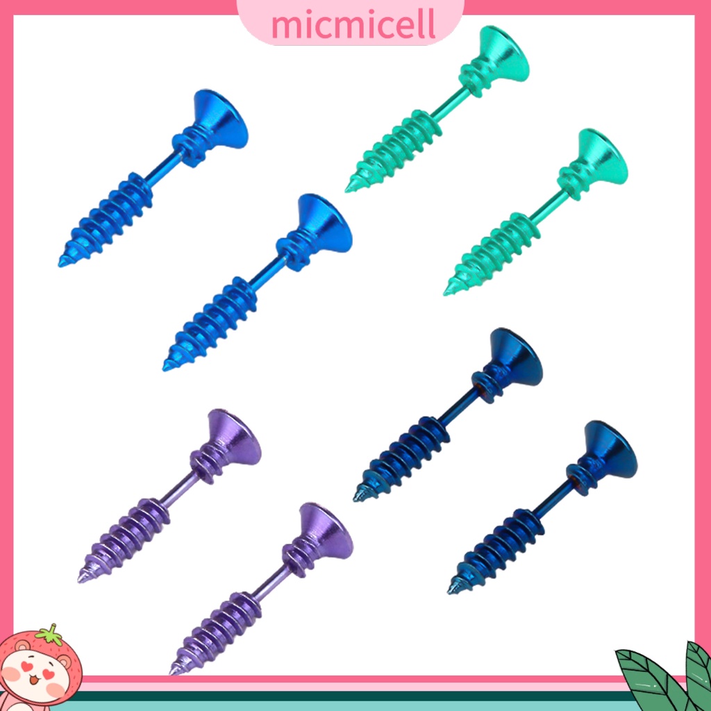 MICMICELL| Đôi khuyên tai hình ốc vít vui nhộn thời trang cho nữ