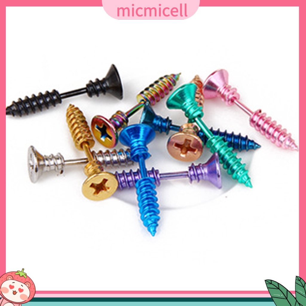 MICMICELL| Đôi khuyên tai hình ốc vít vui nhộn thời trang cho nữ