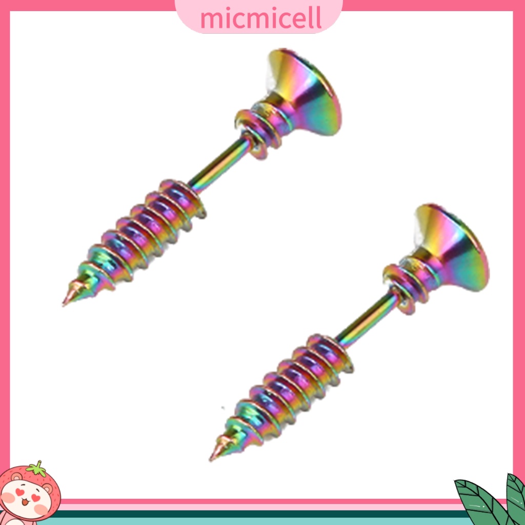 MICMICELL| Đôi khuyên tai hình ốc vít vui nhộn thời trang cho nữ