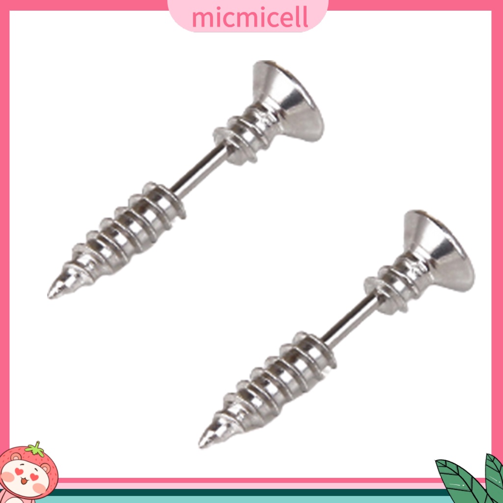 MICMICELL| Đôi khuyên tai hình ốc vít vui nhộn thời trang cho nữ