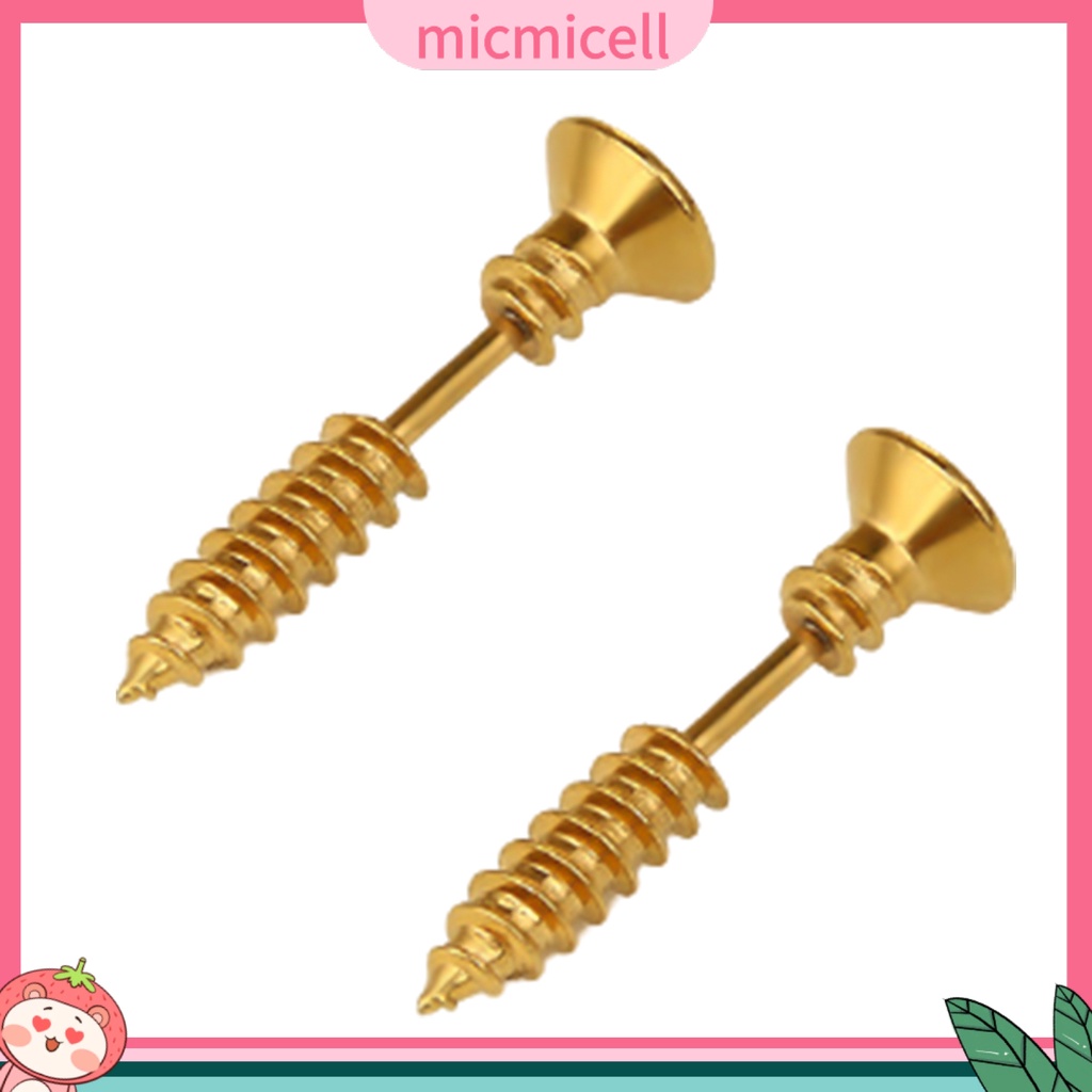 MICMICELL| Đôi khuyên tai hình ốc vít vui nhộn thời trang cho nữ