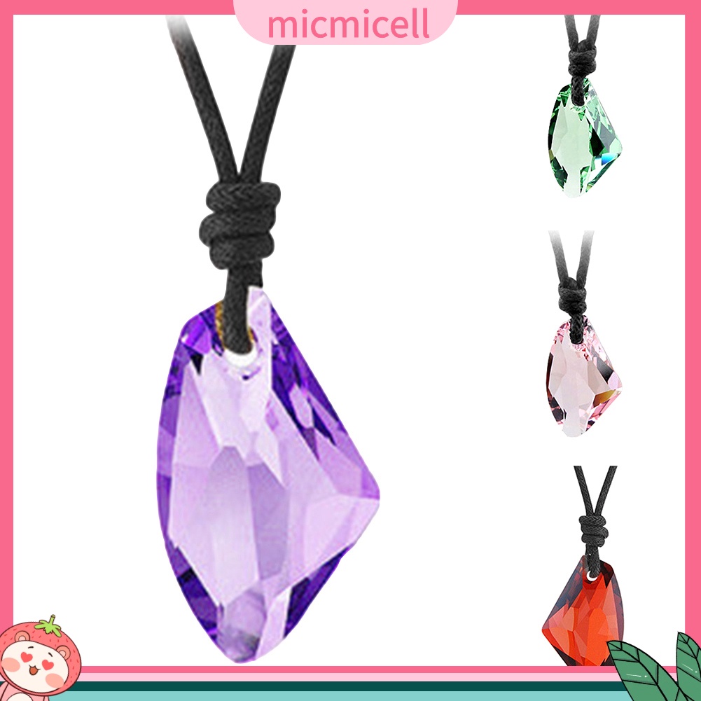 MICMICELL| Vòng cổ Dạng Dây Thừng Đính Pha Lê Nhân Tạo Thời Trang Cho Nam Và Nữ