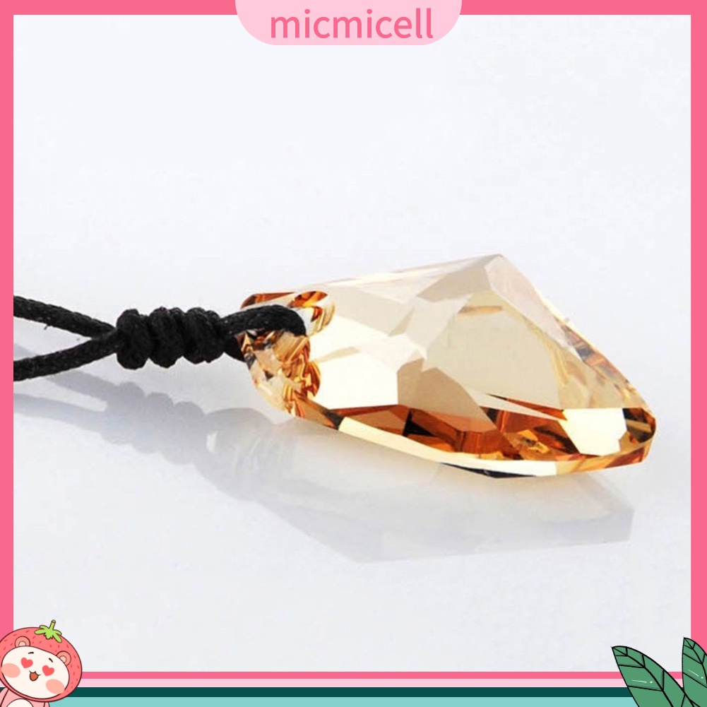 MICMICELL| Vòng cổ Dạng Dây Thừng Đính Pha Lê Nhân Tạo Thời Trang Cho Nam Và Nữ