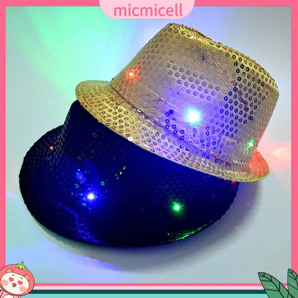 MICMICELL| Mũ Biểu Diễn Có Đèn LED Độ Sáng Cao