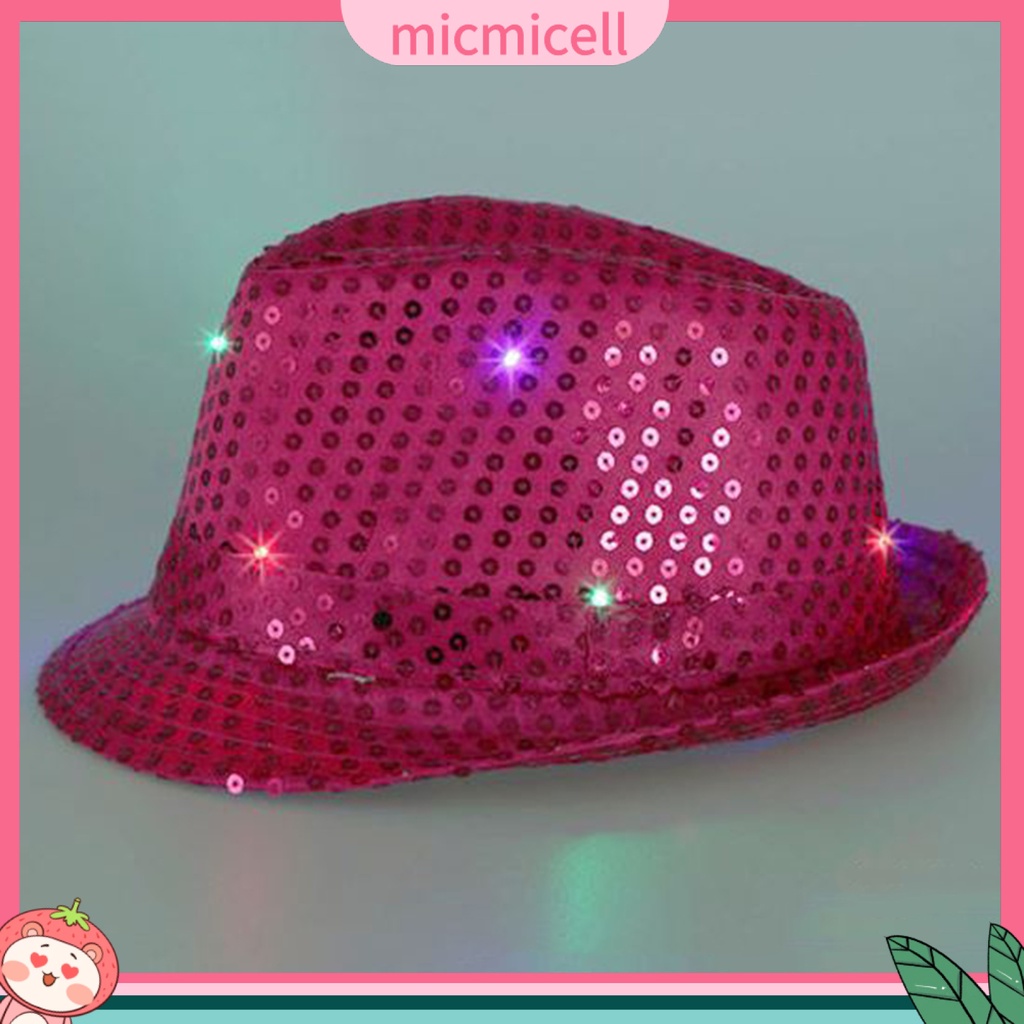 MICMICELL| Mũ Biểu Diễn Có Đèn LED Độ Sáng Cao