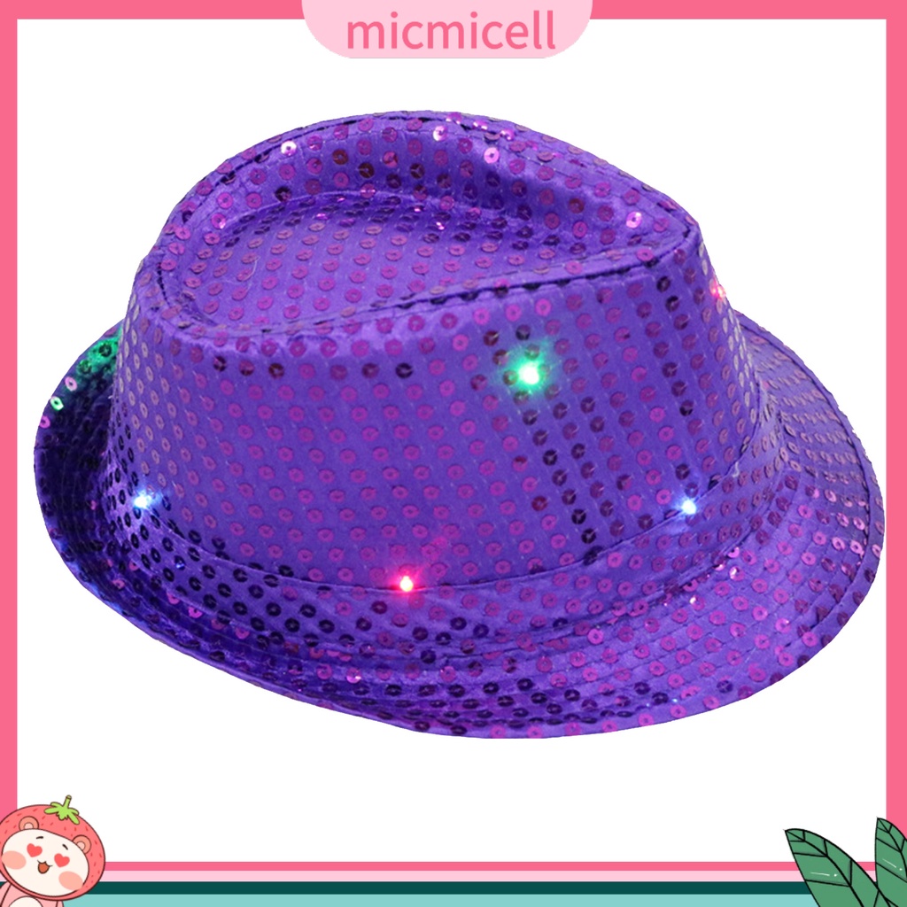 MICMICELL| Mũ Biểu Diễn Có Đèn LED Độ Sáng Cao