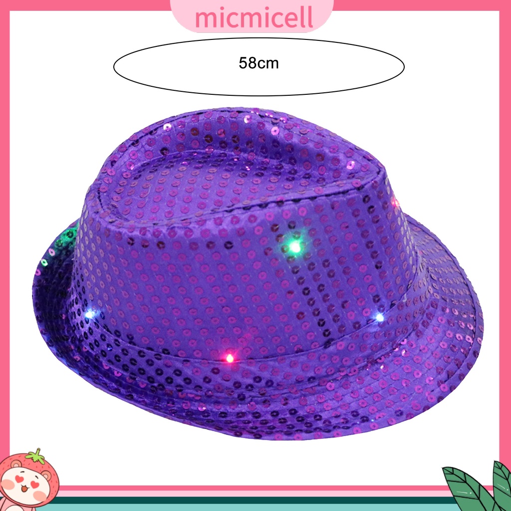 MICMICELL| Mũ Biểu Diễn Có Đèn LED Độ Sáng Cao