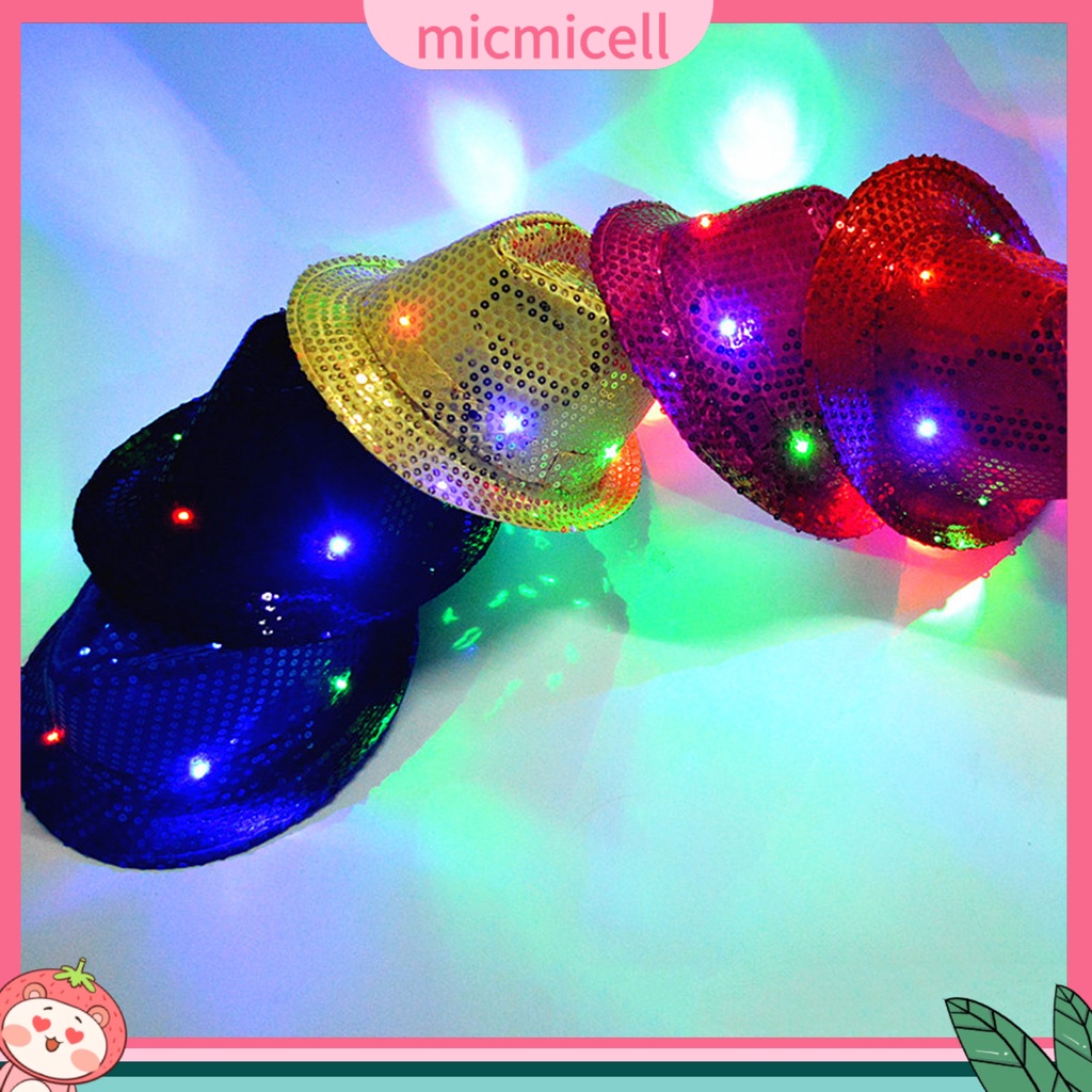 MICMICELL| Mũ Biểu Diễn Có Đèn LED Độ Sáng Cao