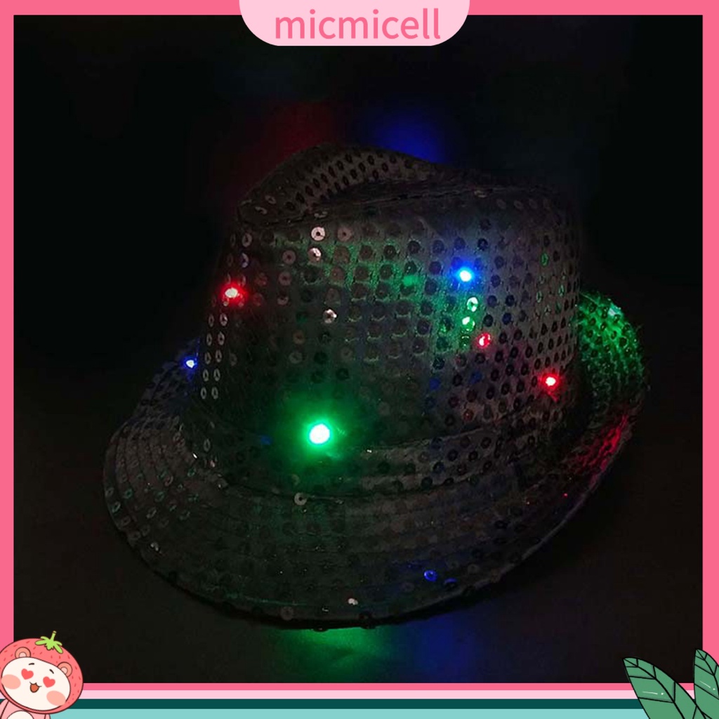 MICMICELL| Mũ Biểu Diễn Có Đèn LED Độ Sáng Cao