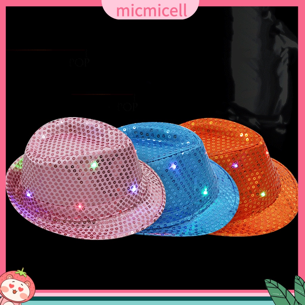 MICMICELL| Mũ Biểu Diễn Có Đèn LED Độ Sáng Cao