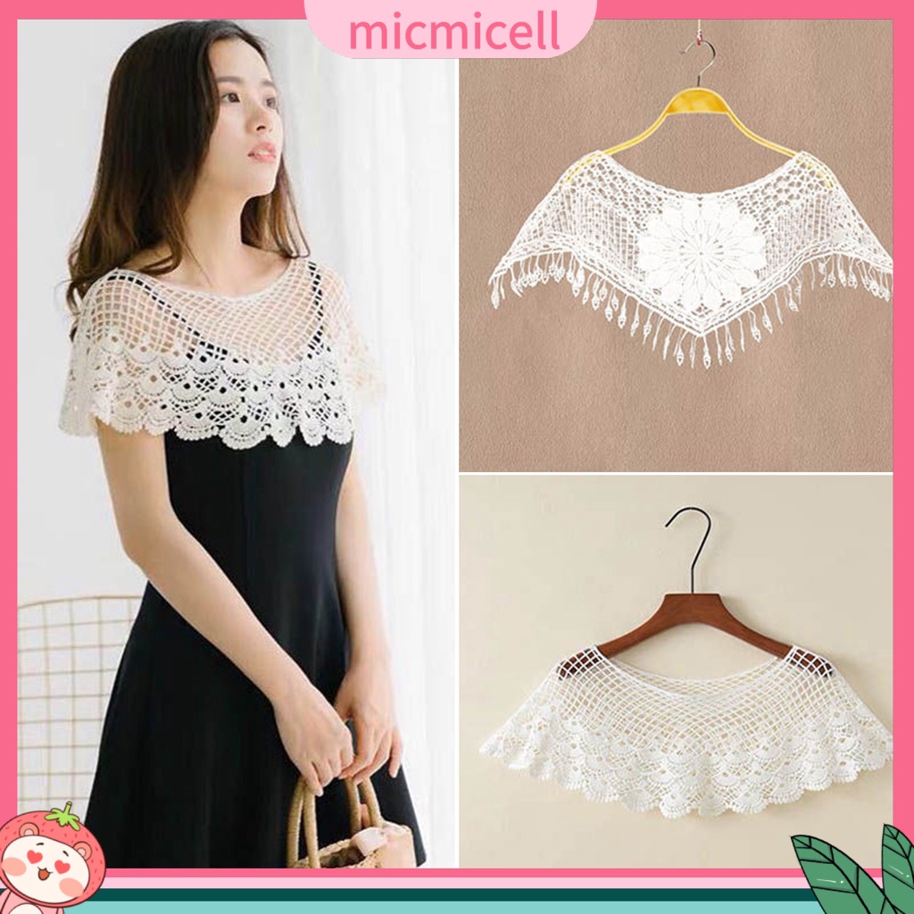 MICMICELL| Áo Lửng Phối Ren Xuyên Thấu Thời Trang Công Sở Cho Nữ